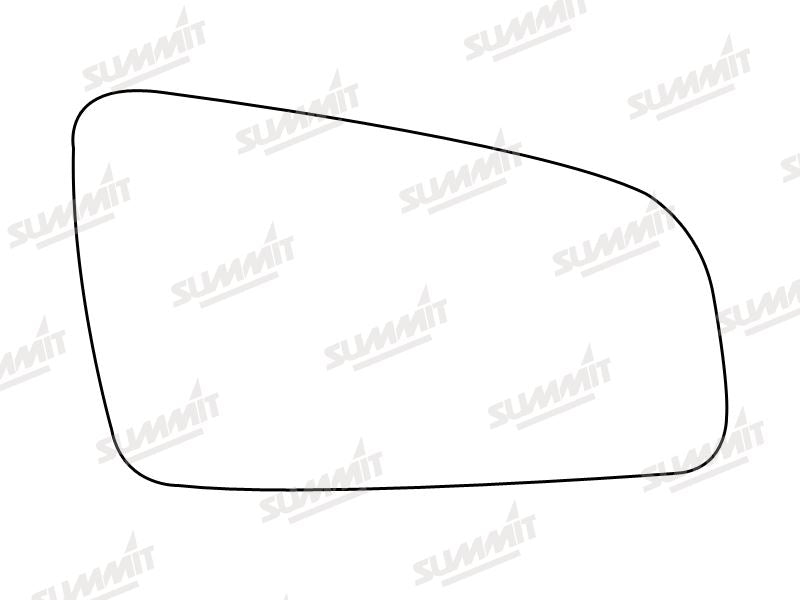 Summit Stick-On Standard Mirror Glass fits Vauxhall Zafira 2 05 to 10 RHS Summit - Bars 4 Cars
