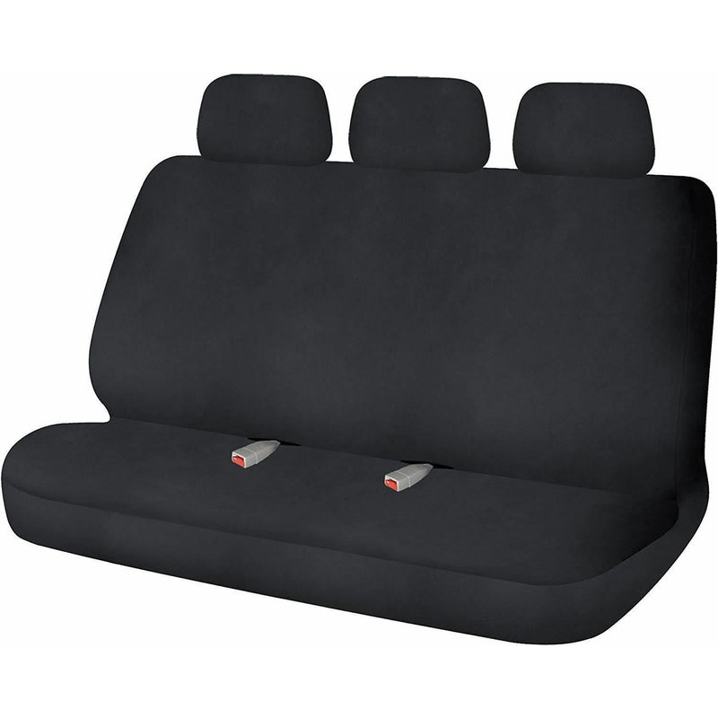 Sakura Rear 3 Seat Universal Black Waterproof Durable Car Seat Covers Protectors Saxon - Bars 4 Cars