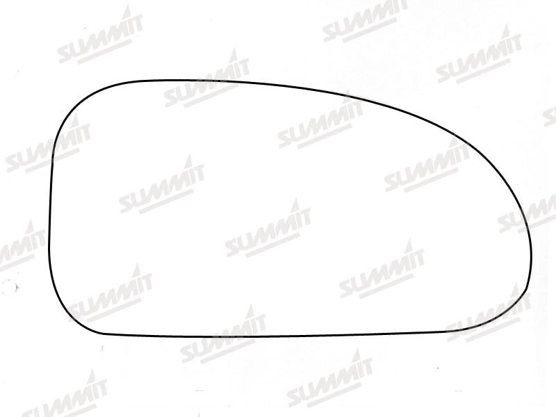 Summit Stick-On Standard Mirror Glass fits Hyundai Coupe RHS Summit - Bars 4 Cars