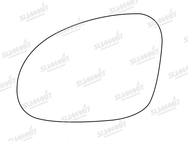 Summit Stick-On Standard Mirror Glass fits VW Golf Passat 05 on LHS Summit - Bars 4 Cars