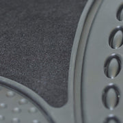 4 PCS Car Mats Rubber & Carpet Black Universal Fit Heavy Duty Non Slip Sakura - Bars 4 Cars