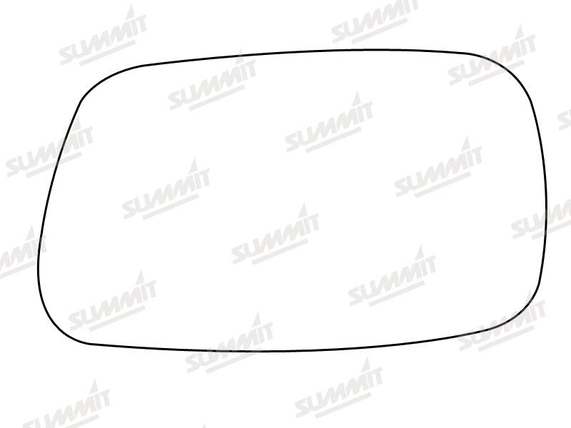 Summit Stick-On Standard Mirror Glass fits Toyota Avensis 97 to 02 RHS Summit - Bars 4 Cars