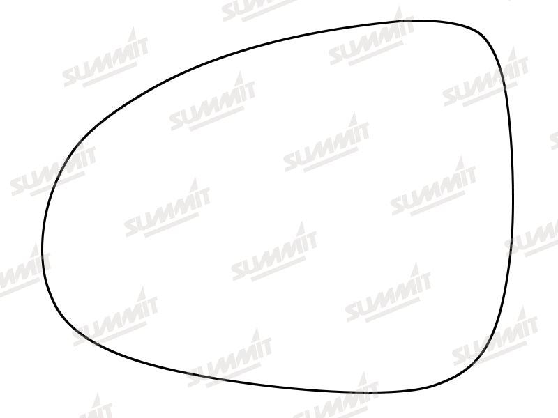 Summit Stick-On Standard Mirror Glass fits VW Touareg 13 on LHS Summit - Bars 4 Cars