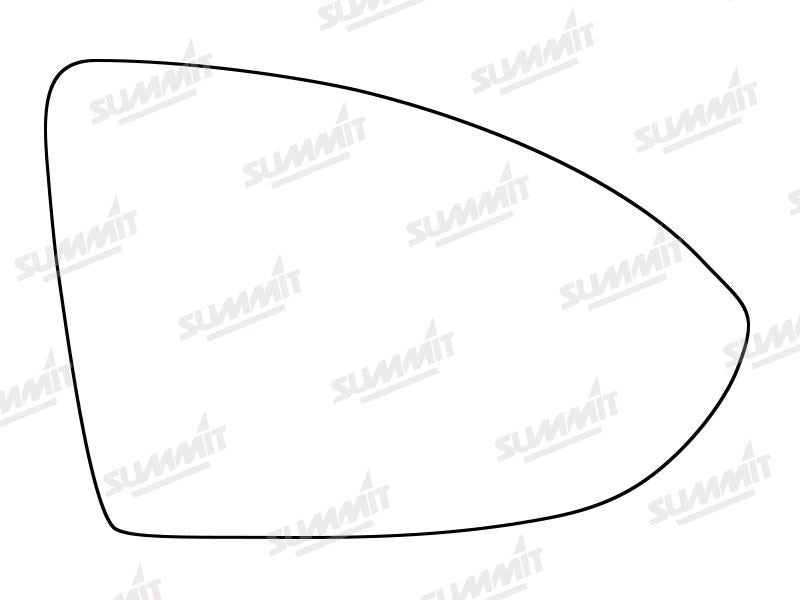 Summit Stick-On Standard Mirror Glass fits VW Golf Mk 7 13 on RHS Summit - Bars 4 Cars