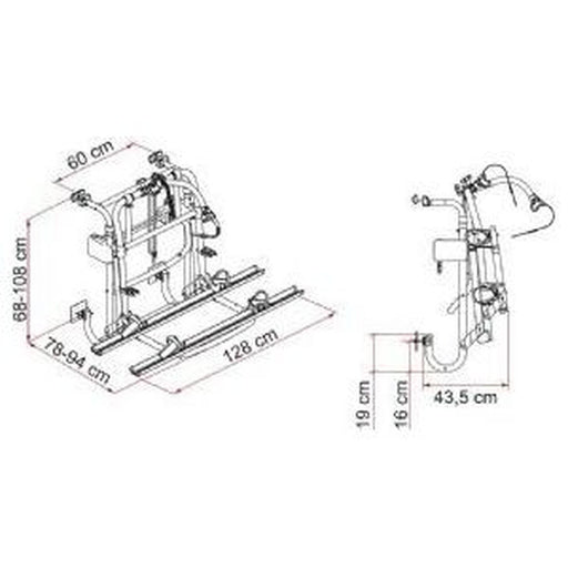 Fiamma Carry-Bike Lift 77 02096-43- Fiamma - Bars 4 Cars