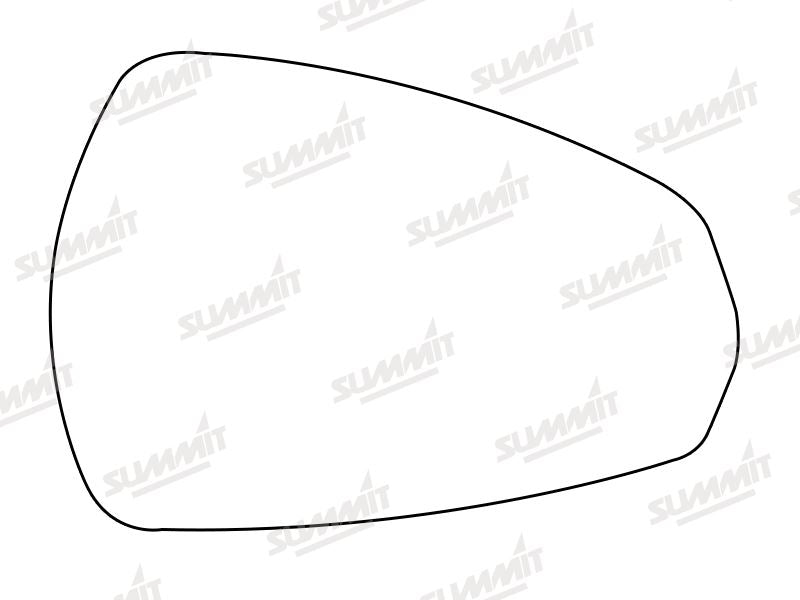 Summit Stick-On Aspheric Mirror Glass fits Audi A3 13 on RHS Summit - Bars 4 Cars