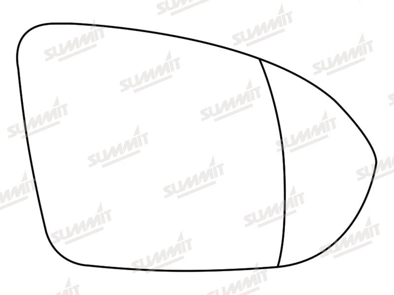 Summit Stick-On Aspheric Mirror Glass fits Vauxhall Astra K 16 to 17 RHS Summit - Bars 4 Cars