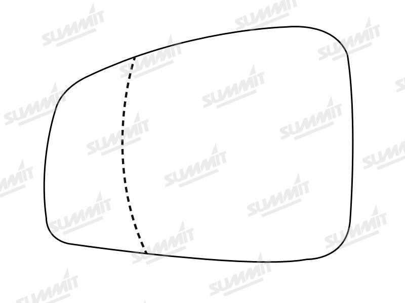 Summit Stick-On Standard Mirror Glass fits Renault Laguna 08 on LHS Summit - Bars 4 Cars