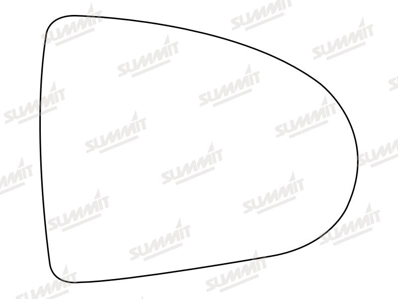 Summit Stick-On Standard Mirror Glass fits Mitsubishi Colt 04 on RHS Summit - Bars 4 Cars