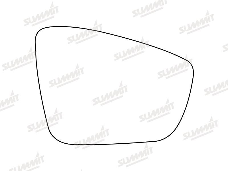 Summit Stick-On Standard Mirror Glass fits VW Polo 09 to 13 RHS Summit - Bars 4 Cars