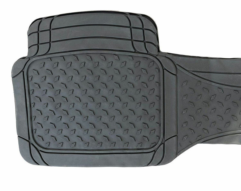 3 Piece Universal Fit Heavy Duty Black Rubber Car Non-Slip Floor Mats SUV 4x4 UKB4C - Bars 4 Cars