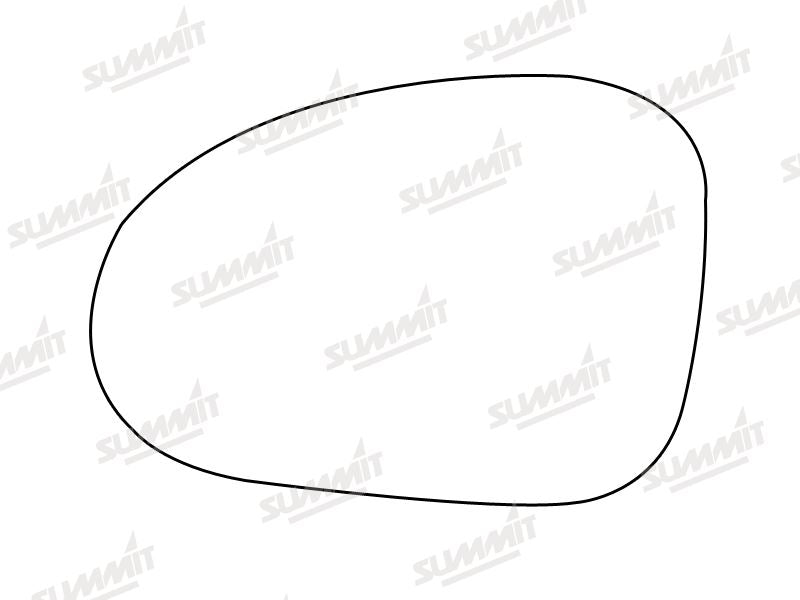 Summit Stick-On Standard Mirror Glass fits Chevrolet Matiz 05 on LHS Summit - Bars 4 Cars