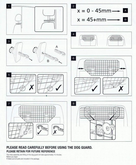Car Headrest Mesh Dog Guard by UKB4C Summit - Bars 4 Cars
