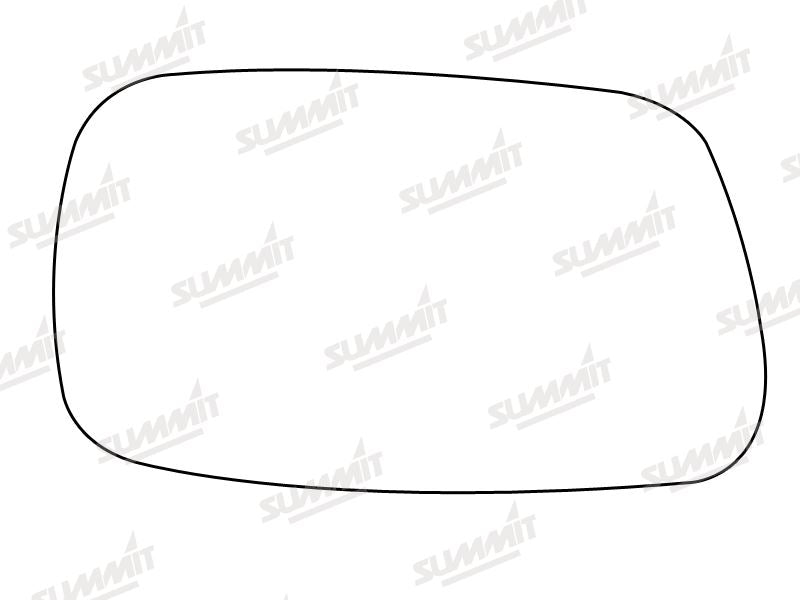 Summit Stick-On Aspheric Mirror Glass fits Toyota Avensis 97 to 01 LHS Summit - Bars 4 Cars