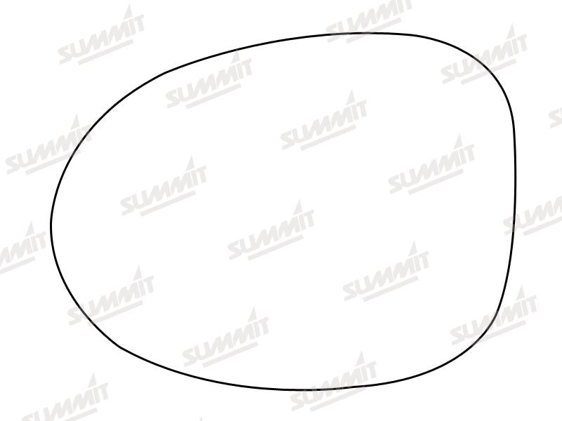 Summit Stick-On Standard Mirror Glass fits Renault Twingo LHS Summit - Bars 4 Cars