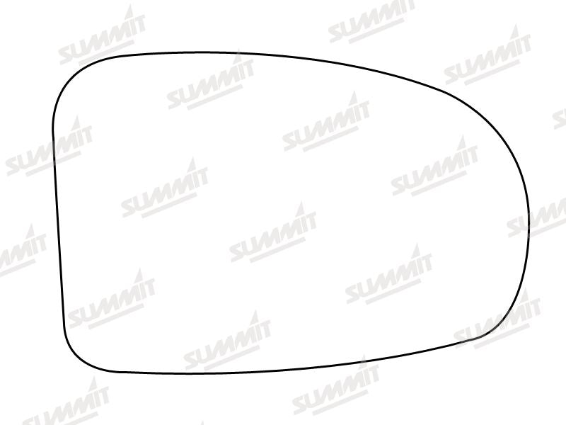 Summit Stick-On Standard Mirror Glass fits Toyota Avensis 08 on RHS Summit - Bars 4 Cars