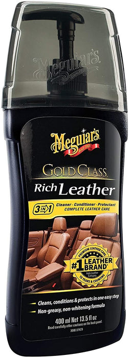Meguiar's G17914EU Gold Class Rich Leather Cleaner and Conditioner 400ml Meguiar's - Bars 4 Cars