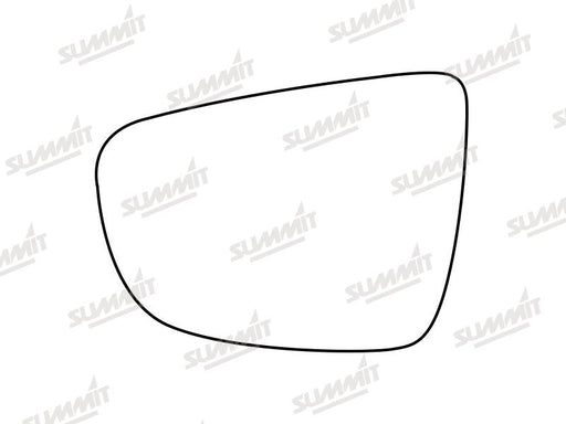 Summit Stick-On Standard Mirror Glass fits Kia Carens 13 to 17 LHS Summit - Bars 4 Cars