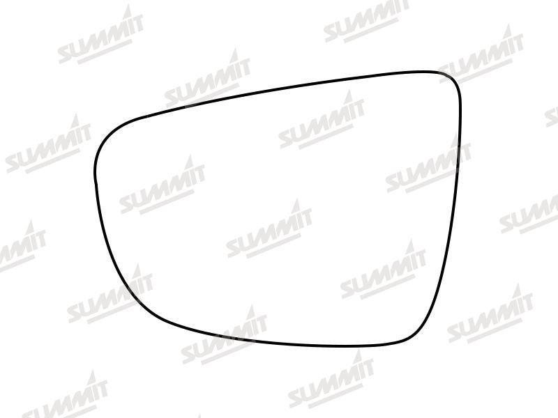 Summit Stick-On Standard Mirror Glass fits Kia Carens 13 to 17 LHS Summit - Bars 4 Cars