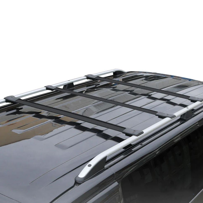 Omtec 3x Roof Bars Rack Aluminium Black fits Peugeot Boxer - VAN III - (2006 - )