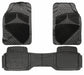 3 Piece Universal Fit Heavy Duty Black Rubber Car Non-Slip Floor Mats SUV 4x4 UKB4C - Bars 4 Cars
