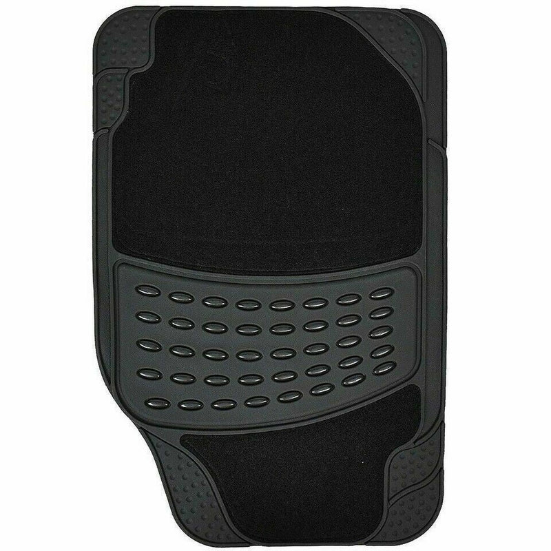 Heavy Duty Rubber & Carpet Floor Mats Set Universal Fit UKB4C - Bars 4 Cars