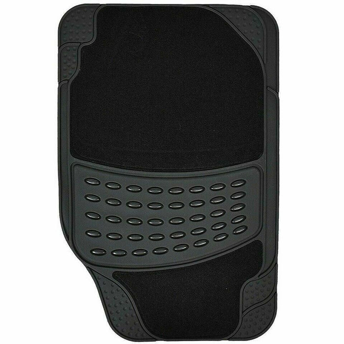 Heavy Duty Rubber & Carpet Floor Mats Set Universal Fit UKB4C - Bars 4 Cars