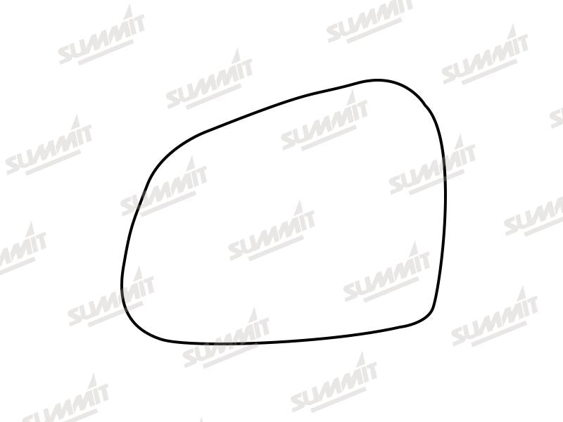 Summit Stick-On Standard Mirror Glass fits Hyundai i10 13 to 16 LHS Summit - Bars 4 Cars