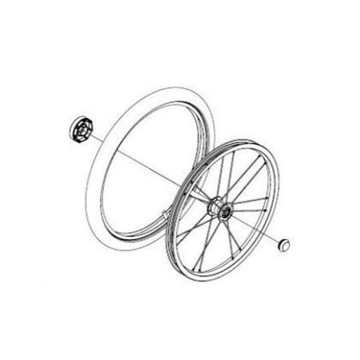 Thule Wheel Assembly 18" - Right - Thule Glide 2 (2018-X) Replacement Part/Spare 1500054553 Thule - Bars 4 Cars
