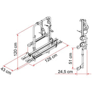 Fiamma Carry Bike 200DJ Fiat Ducato Pre 06 2 Bike Cycle Carrier Fiamma - Bars 4 Cars