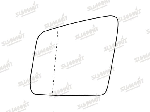 Summit Heated Base Plate With Blind Spot Mirror Glass fits Mercedes R Class 11 to 16 LHS Summit - Bars 4 Cars