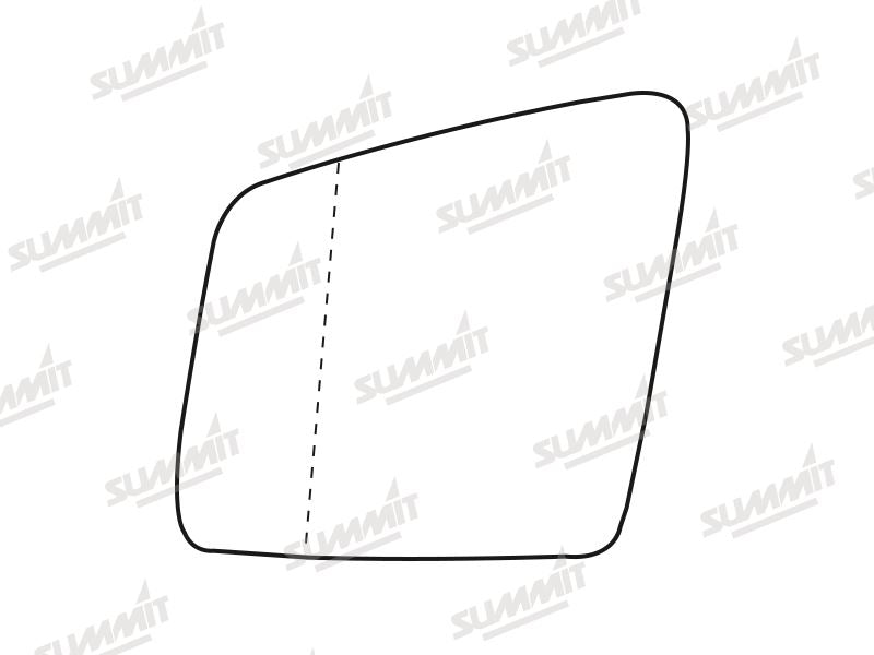 Summit Heated Base Plate With Blind Spot Mirror Glass fits Mercedes R Class 11 to 16 LHS Summit - Bars 4 Cars