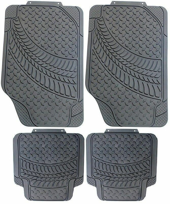 Heavy Duty Rubber Tyre Tred Car Floor Mats Set Non Slip Washable Universal Fit UKB4C - Bars 4 Cars