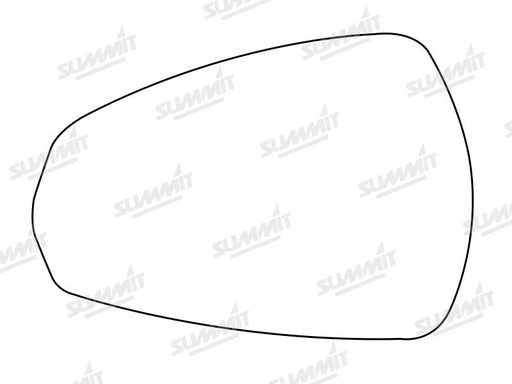 Summit Stick-On Aspheric Mirror Glass fits Audi A3 13 on LHS Summit - Bars 4 Cars