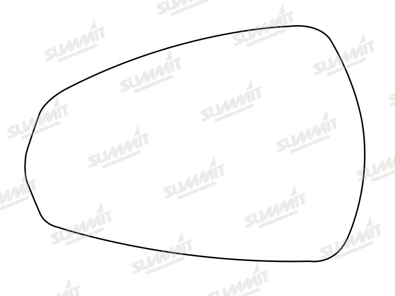 Summit Stick-On Aspheric Mirror Glass fits Audi A3 13 on LHS Summit - Bars 4 Cars