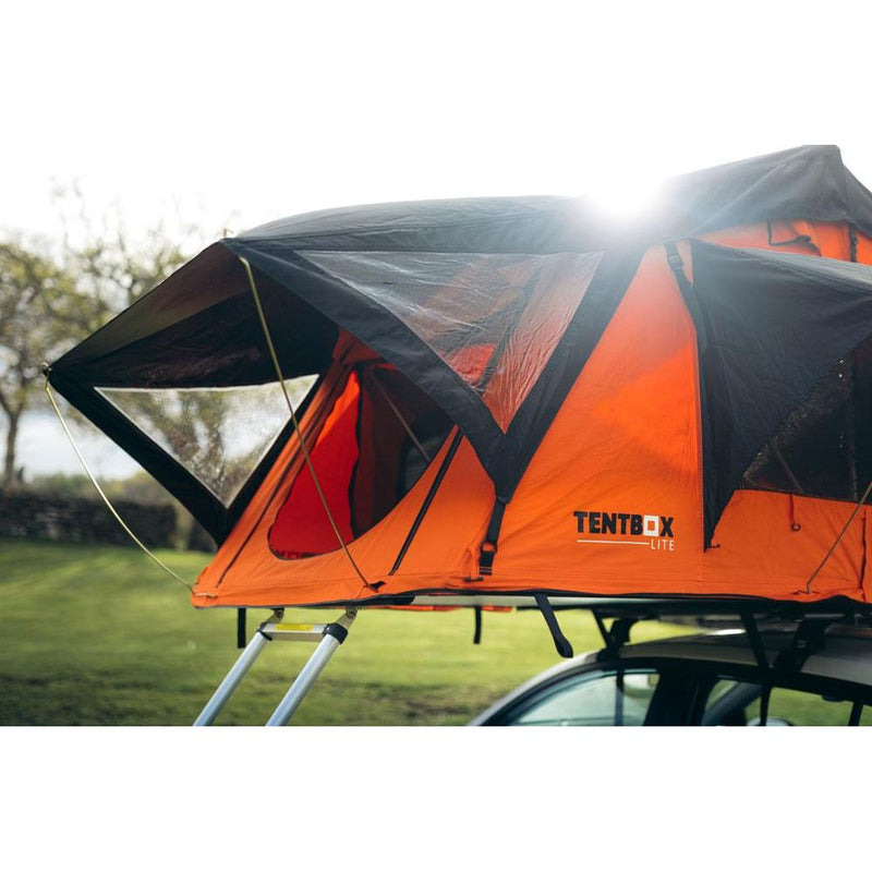 TentBox Lite (Orange Edition) 2-3 Person Roof Tent TENTBOX - Bars 4 Cars