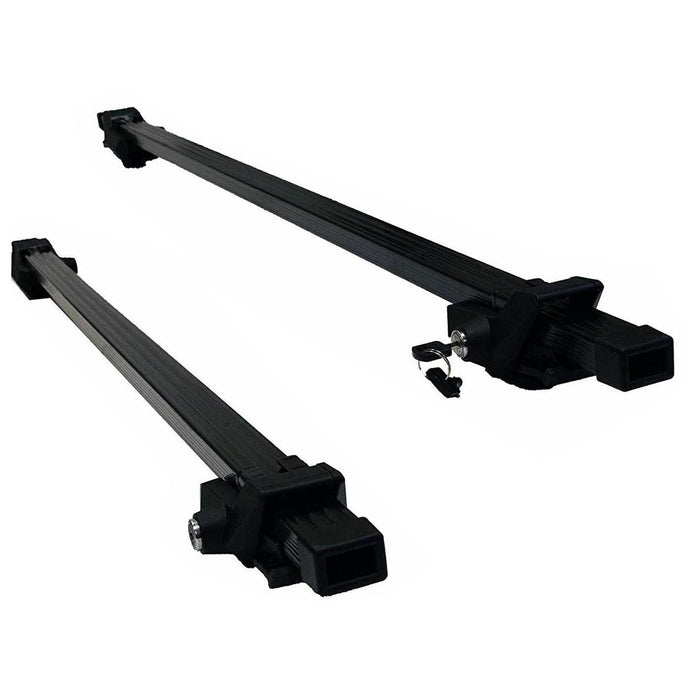 Summit SUM-001 Roof Bar to Fit Cars with Running Rails, Black Steel