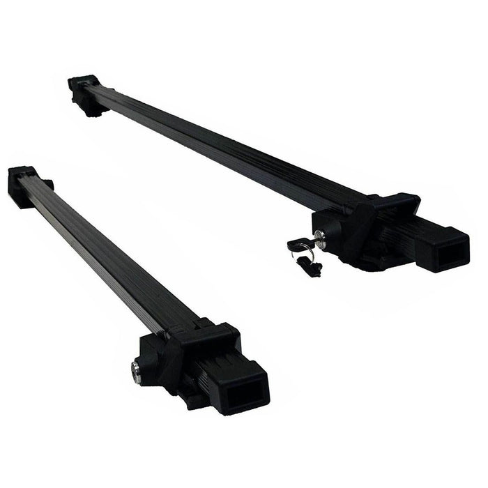 Summit SUM-001 Roof Bar to Fit Cars with Running Rails, Black Steel Summit - Bars 4 Cars