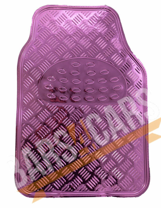 Universal Pink Metallic Streetwize Checker RubberGirls Car Floor Mats Set SWTP6 Streetwize - Bars 4 Cars