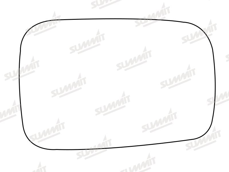 Summit Stick-On Standard Mirror Glass fits Hyundai Pony LHS Summit - Bars 4 Cars
