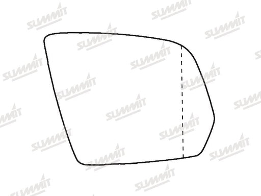 Summit Stick-On Aspheric Mirror Glass fits Mercedes W164/ X164 08-12 RHS Summit - Bars 4 Cars