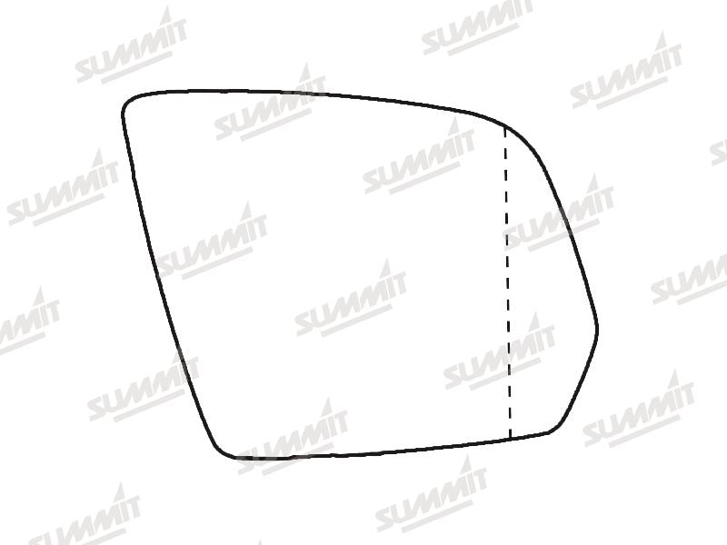 Summit Stick-On Aspheric Mirror Glass fits Mercedes W164/ X164 08-12 RHS Summit - Bars 4 Cars