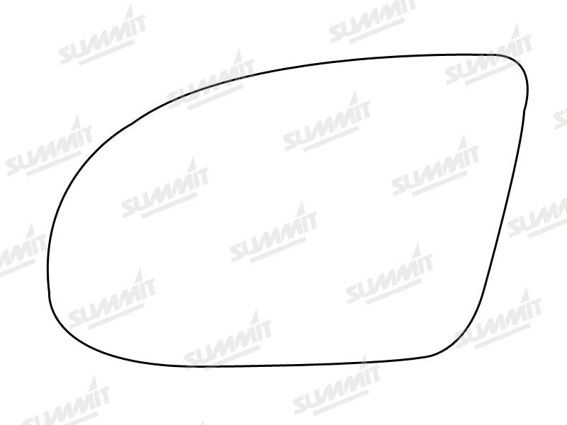 Summit Stick-On Standard Mirror Glass fits Vauxhall Tigra LHS Summit - Bars 4 Cars