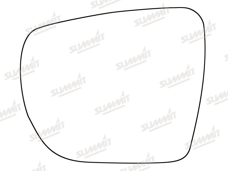 Summit Stick-On Standard Mirror Glass fits Hyundai iX35 12 on LHS Summit - Bars 4 Cars