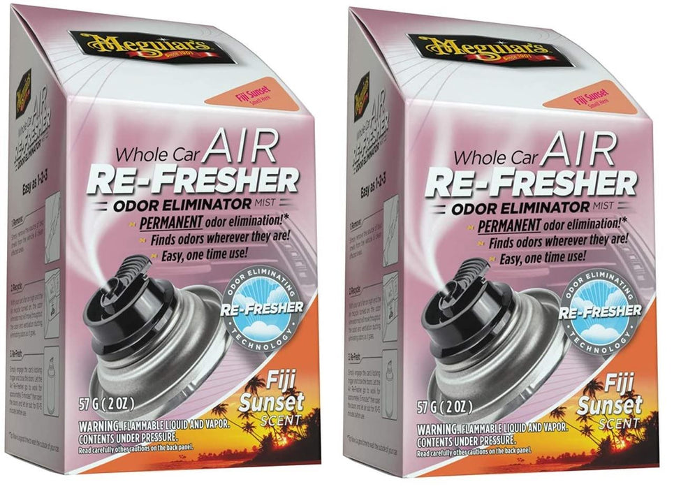 2x Meguiar's Whole Car Air Freshener Odor Eliminator Fiji Sunset 59ml G201502EU Meguiar's - Bars 4 Cars
