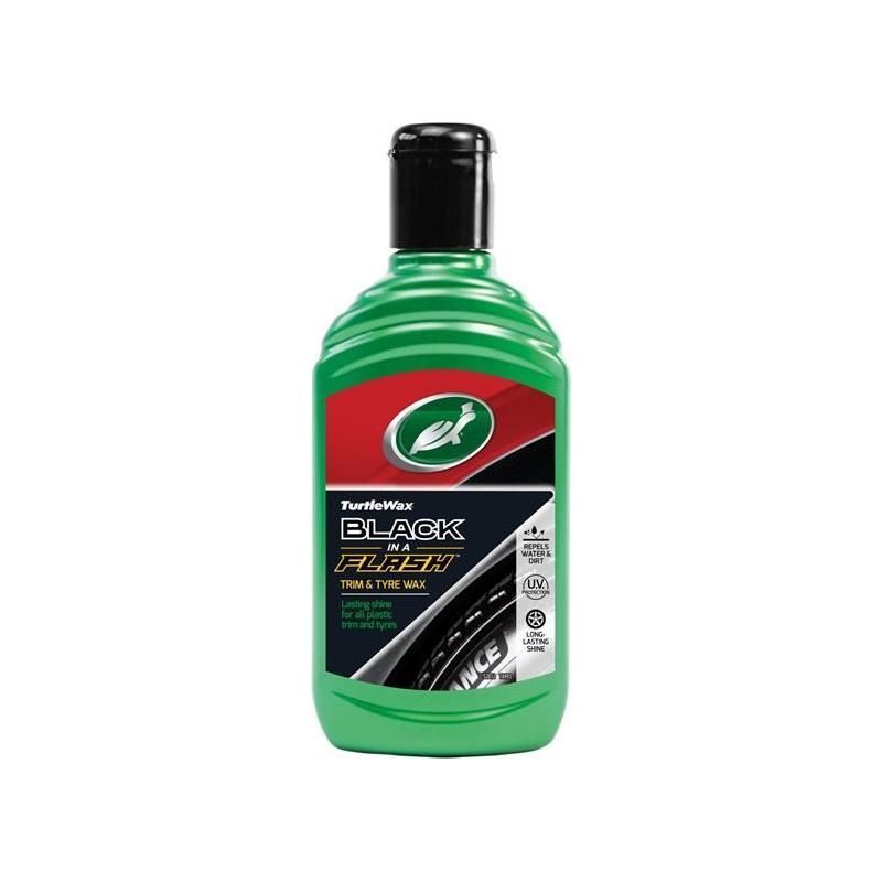 Turtle Wax Black in a Flash Trim & Tyre Wax 300ml Turtle Wax - Bars 4 Cars