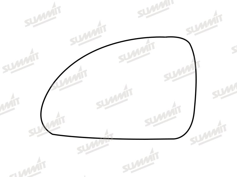 Summit Stick-On Standard Mirror Glass fits Kia Ceed 06 to 12 LHS Summit - Bars 4 Cars