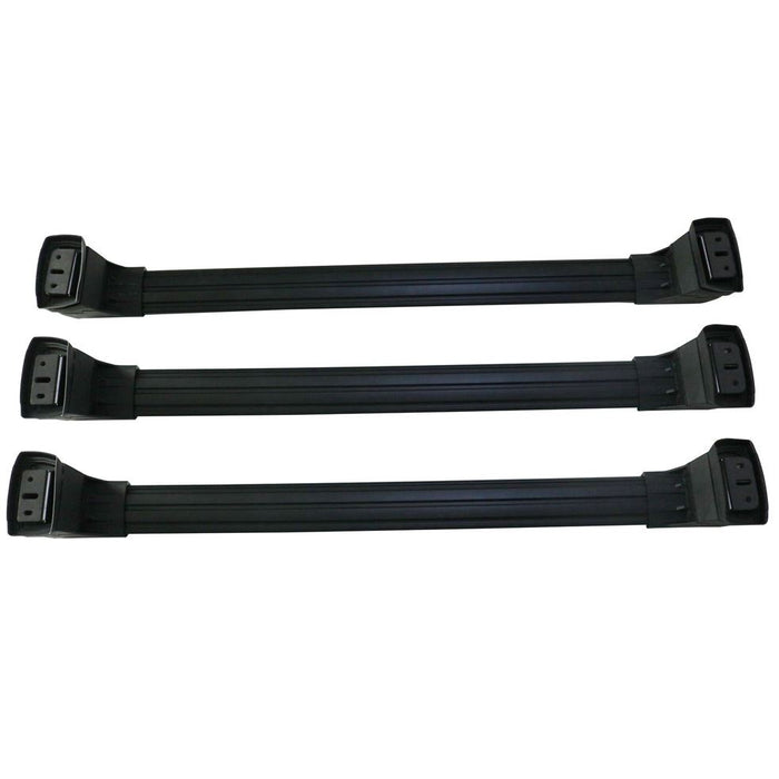 Omtec Set of 3 Roof Bars / Cross Rails Black for Nissan NV200 with Fix Points