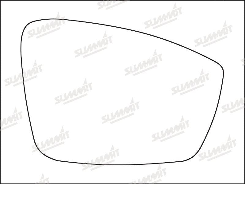 Summit Heated Base Plate With Standard Mirror Glass fits VW Up 12 on RHS Summit - Bars 4 Cars