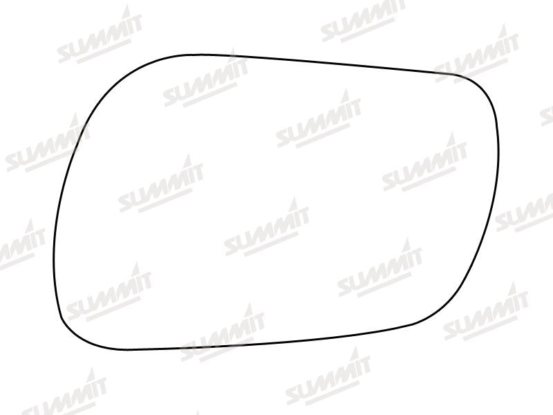 Summit Stick-On Standard Mirror Glass fits Mazda 6 LHS Summit - Bars 4 Cars